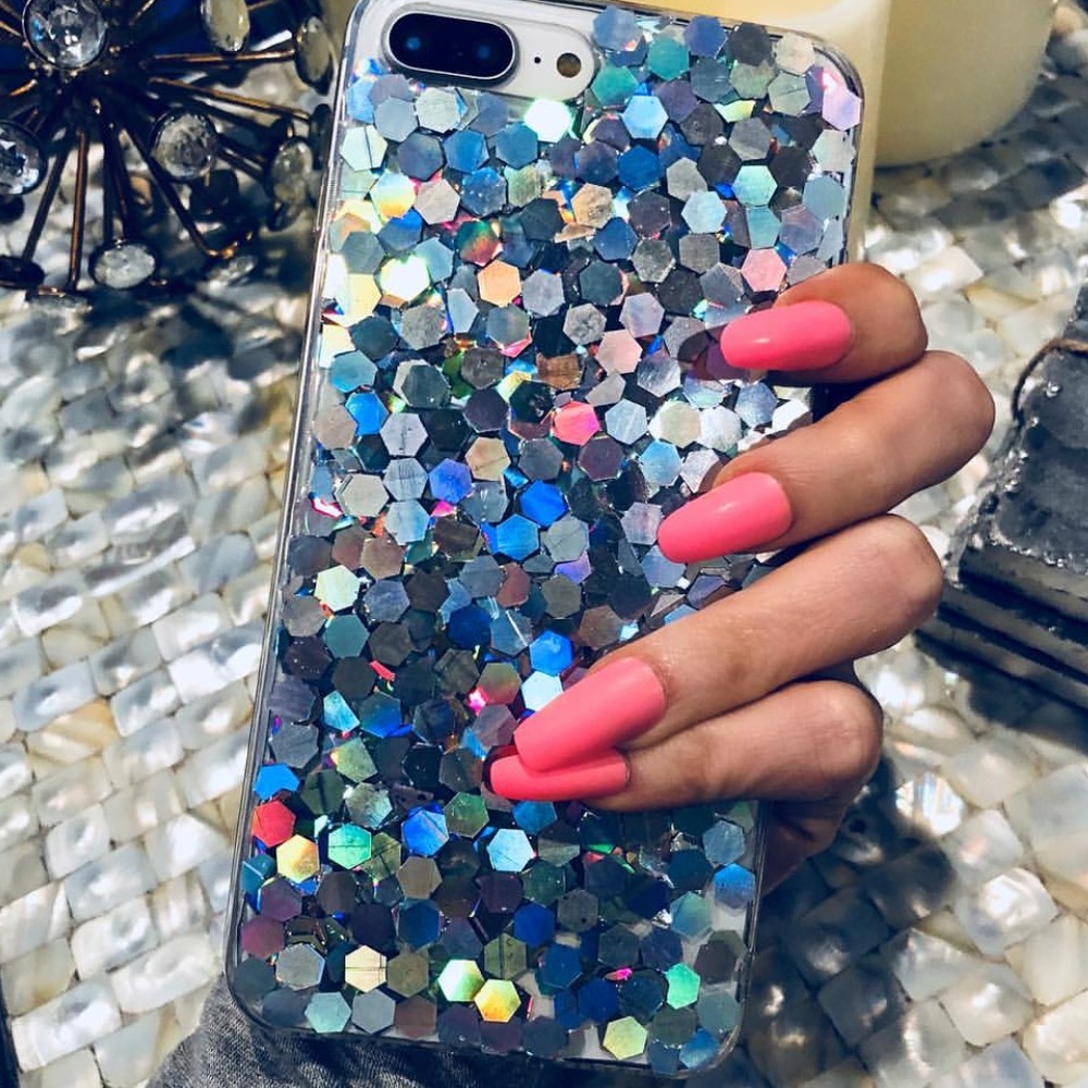 Holographic Glitter iPhone Case